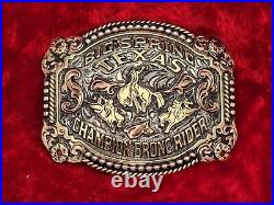 Pro Rodeo Bronc Riding Champion Trophy Buckle? Big Spring Texas? Rare? 552