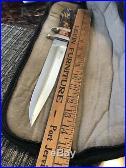 R. W. Loveless Knife Maker Integral Big Bear Stag Portrait Logo-rare! Book Knife