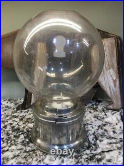 RARE 1 Vendor Vintage Ford Gum Gumball Machine with Decal & Big Plastic Globe