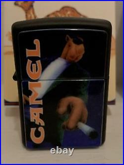 RARE 1996 Zippo black matte Camel lighter Big Joe CZ 126 Technographic Chip