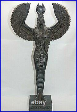 RARE ANCIENT EGYPTIAN ANTIQUE BIG ISIS Wings Statue Stone 1985-1854 BC