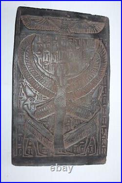 RARE ANCIENT EGYPTIAN ANTIQUE BIG STAND ISIS Wings Temple Stella 2451-2325 BC