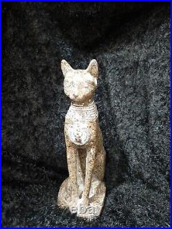 RARE ANCIENT EGYPTIAN ANTIQUE Bastet Cat Bast Statue Granite 8 inch