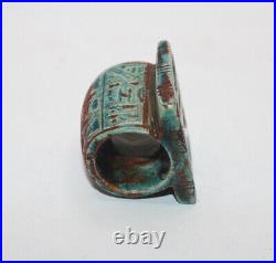 RARE ANCIENT EGYPTIAN PHARAONIC ANTIQUE BIG Horus Eye Ring 1456-1236 BC