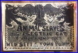 RARE Animal Slaves Band Poster Elizabeth Fischer Big Electric Cat Band Canada
