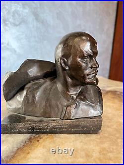 RARE BIG Weight 1640g Bust Lenin Original USSR