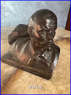 RARE BIG Weight 1640g Bust Lenin Original USSR