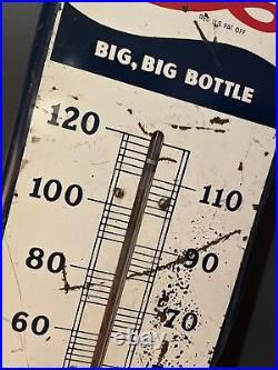 RARE DOUBLE DOT PEPSI Cola Sign Big Big Bottle Buy M-32 THERMOMETER 1932 Display