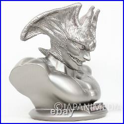 RARE! Devilman Big Size 9 inch Bust Figure Coin Bank Silver Ver. Yutaka JAPAN