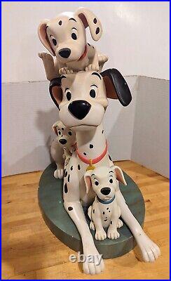 RARE Disney 101 Dalmatians 45th Anniversary Pongo WithPuppies Big Fig 20 WithBase