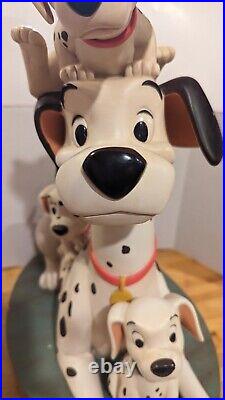 RARE Disney 101 Dalmatians 45th Anniversary Pongo WithPuppies Big Fig 20 WithBase