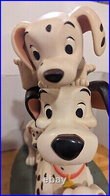 RARE Disney 101 Dalmatians 45th Anniversary Pongo WithPuppies Big Fig 20 WithBase