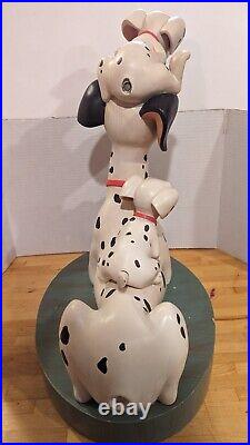 RARE Disney 101 Dalmatians 45th Anniversary Pongo WithPuppies Big Fig 20 WithBase