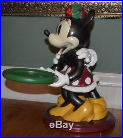 RARE Disney Mickey and Minnie Holiday Christmas 18inch tall Big Figure Statue