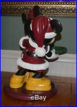 RARE Disney Mickey and Minnie Holiday Christmas 18inch tall Big Figure Statue