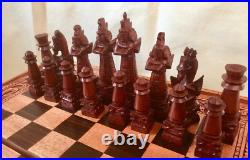 RARE! Elite Antique Chess Asiatic Indochina Table INLAY BIG Collectible #479