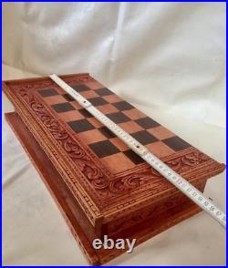 RARE! Elite Antique Chess Asiatic Indochina Table INLAY BIG Collectible #479