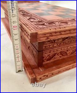 RARE! Elite Antique Chess Asiatic Indochina Table INLAY BIG Collectible #479