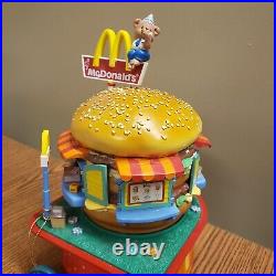 RARE Enesco McDonalds Big Mac Bears Music Box Vintage 1991 Collectible w Box