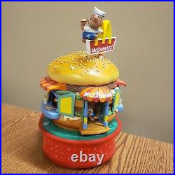 RARE Enesco McDonalds Big Mac Bears Music Box Vintage 1991 Collectible w Box