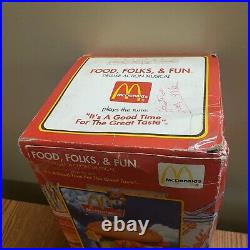 RARE Enesco McDonalds Big Mac Bears Music Box Vintage 1991 Collectible w Box