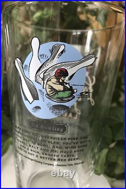 RARE Full Set 6 2003 Leinenkugels Beer Winter Sports Pint Glass NOS BIG BUTT