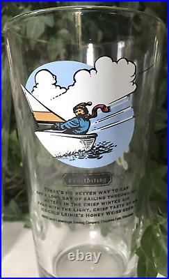 RARE Full Set 6 2003 Leinenkugels Beer Winter Sports Pint Glass NOS BIG BUTT