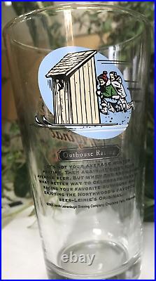 RARE Full Set 6 2003 Leinenkugels Beer Winter Sports Pint Glass NOS BIG BUTT