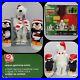 RARE Gemmy 3-Piece Band Polar Bear & Sing-guins Penguins Animated 36 Tall READ