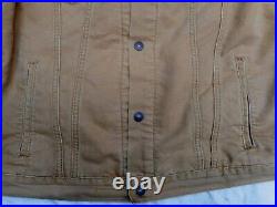 RARE LEVIS justin timberlake COLLECTION trucker JACKET COAT big E RED TAB tan S