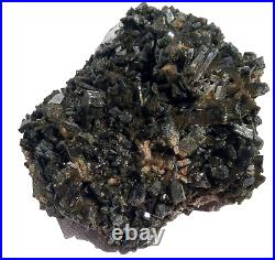 RARE LG Fully Terminated Epidote Crystal Cluster Specimen 2.8 lb Natural Beauty