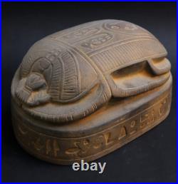 RARE PHARAONIC BIG SCARAB Antique Masterpiece Of Ancient Egyptian God Khepri BC