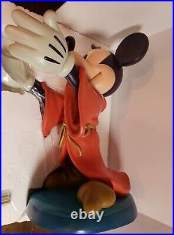 RARE PURPLE Disney Sorcerer Mickey Mouse 20 Snowglobe & MUSIC BOX BIG FIG