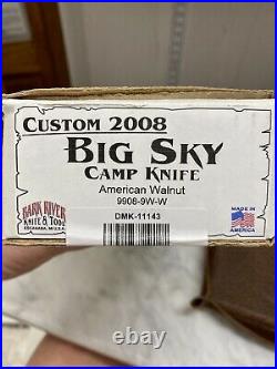 RARE Prototype Custom 2008 Bark River Big Sky Camp Knife American Walnut Bowie