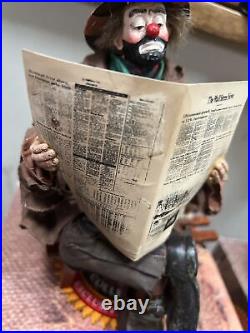 RARE REAL RAGS EMMETT KELLY JR Lot The Thinker, And Big Business Signed Flambro