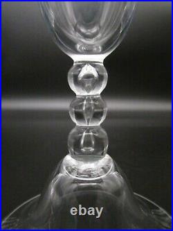 RARE Signed STEUBEN Art Glass # 7767 BIG 13.5 Footed 3 Bead Stem Trumpet Vase