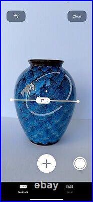 (RARE) Tracy Dotson Fish Scale Large Vase 9.5 By 7