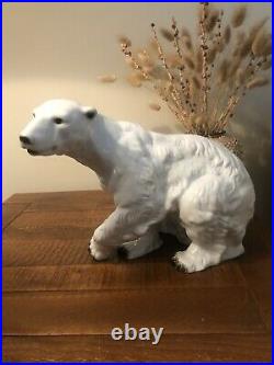RARE VINTAGE Royal Dux Porcelain Czech Bohemia Big Polar Bear Authentic 10