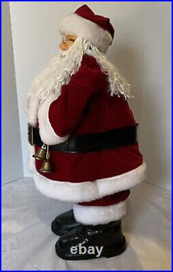 RARE VTG 30 Tall Leaning Santa Clause Figure 42AROUND BELLY Big Nose & Cheeks