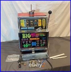 RARE Vintage 1960s Space Industries Jet Bell Big Chief Nickle Slot Machine LOOK