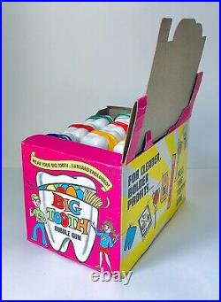 RARE Vintage 1971 Topps BIG TOOTH DISPLAY BOX with 22 candy container HOT PINK