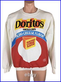 RARE Vintage 80s Frito Lay Doritos Old Log Big Logo Sweatshirt Americans XL