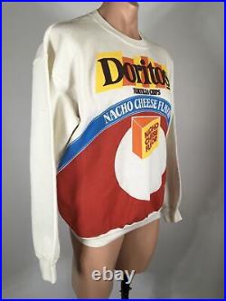 RARE Vintage 80s Frito Lay Doritos Old Log Big Logo Sweatshirt Americans XL