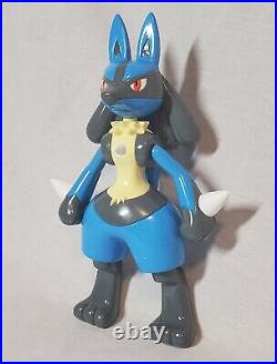 RARE Vintage Tomy 2005 Pokemon Movie AG Figure Big Lucario Toy From Japan