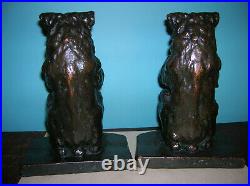 RARE antique bear animal bookends KBW Kathodian Kathodion Bronze clad, 1915, BIG