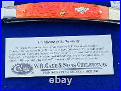 Rare 1/100 CASE XX TANGERINE ORANGE BIG CONGRESS KNIFE 6488 SS Item # 08566