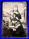 Rare 1/4 Plate Tintype Two Big & Gorgeous Girls One Is A Doll Very Sharp