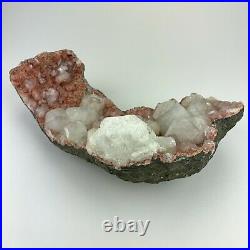 Rare 12 7lb Big Foot Pink And Clear Crystal Conglomerate Geode Quartz Healing
