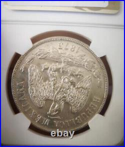 Rare 1873 Mo M Mexico Silver Coin NGC MS61 Big Eagle Collection