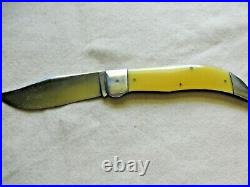 Rare 1920-39 Case Tested #3172 Big Pocket Knife Rare Yellow Handles Bulldog